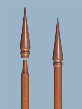 Tip for flags and standards (spear) - beech and pine-tree